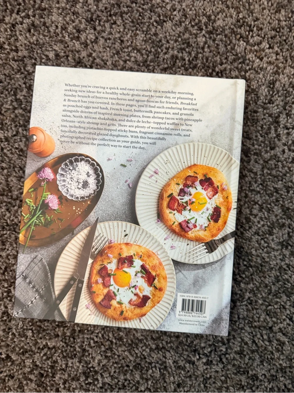 Williams Sonoma Breakfast & Brunch Cookbook with Red Raspberry Cover Art